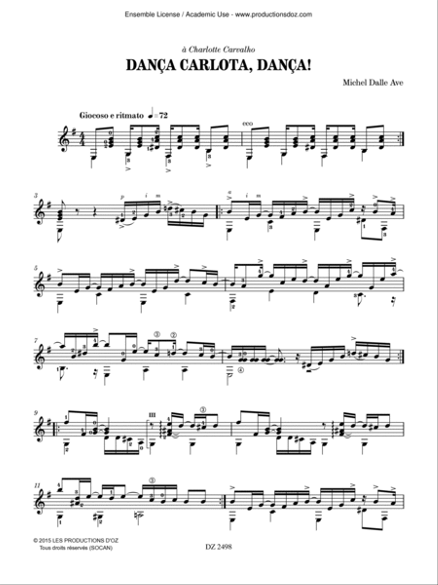 Parfums Latino Classical Guitar scores gallery preview page 2