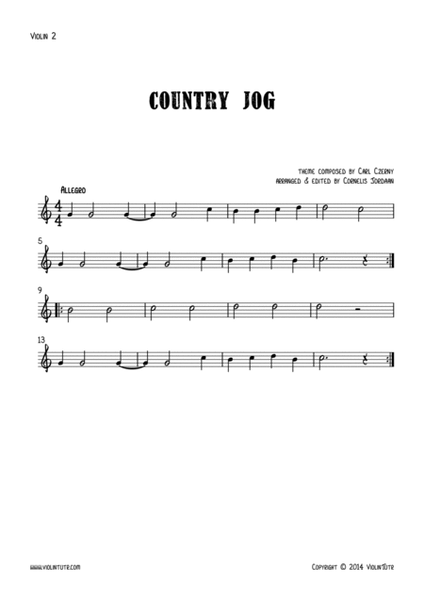 C. CZERNY : Country Jog, an easy string quartet image number null