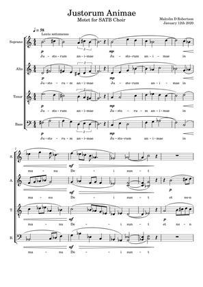 Justorum Animae - Motet for SATB Choir