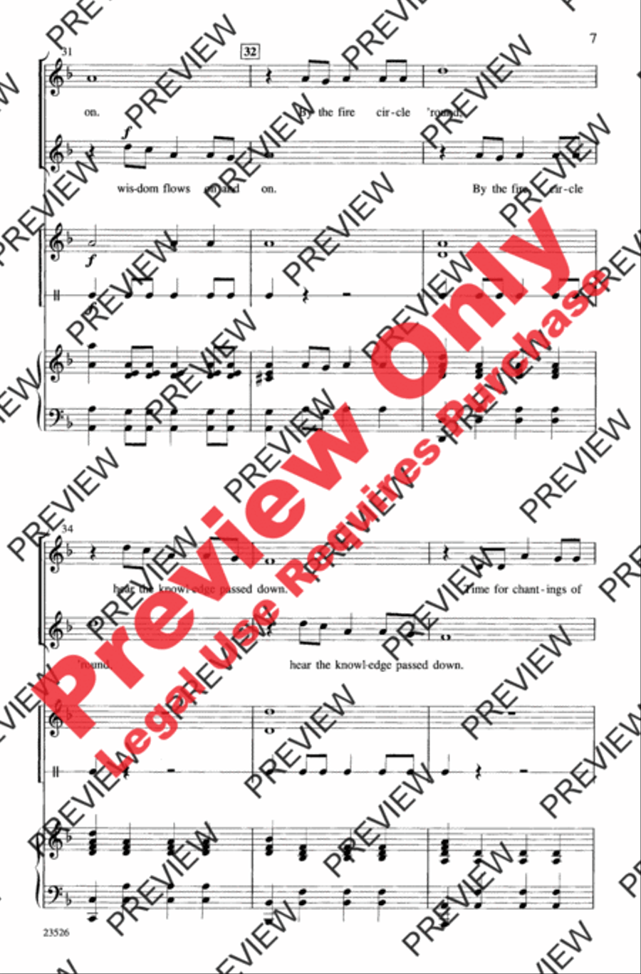 Tribal Song 2-Part scores gallery preview page 7