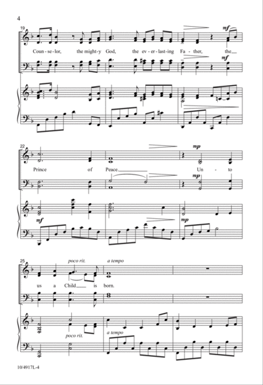 A Child Is Born 4-Part scores gallery preview page 4