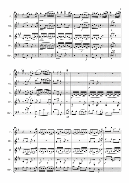 Mozart - Der Vogelfänger bin ich ja for Wind Quintet (The Magic Flute, K. 620) image number null