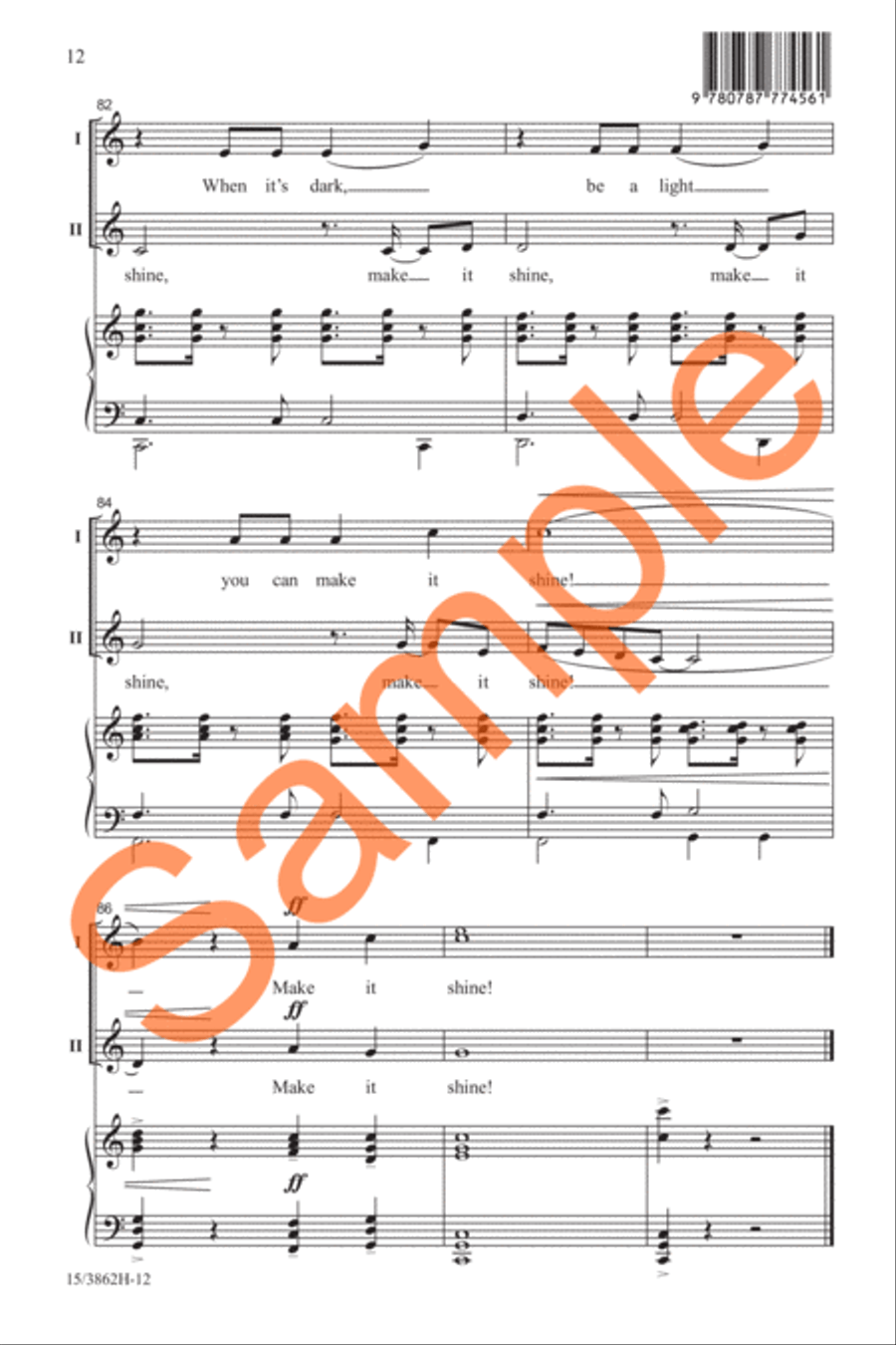 Make It Shine 2-Part scores gallery preview page 12