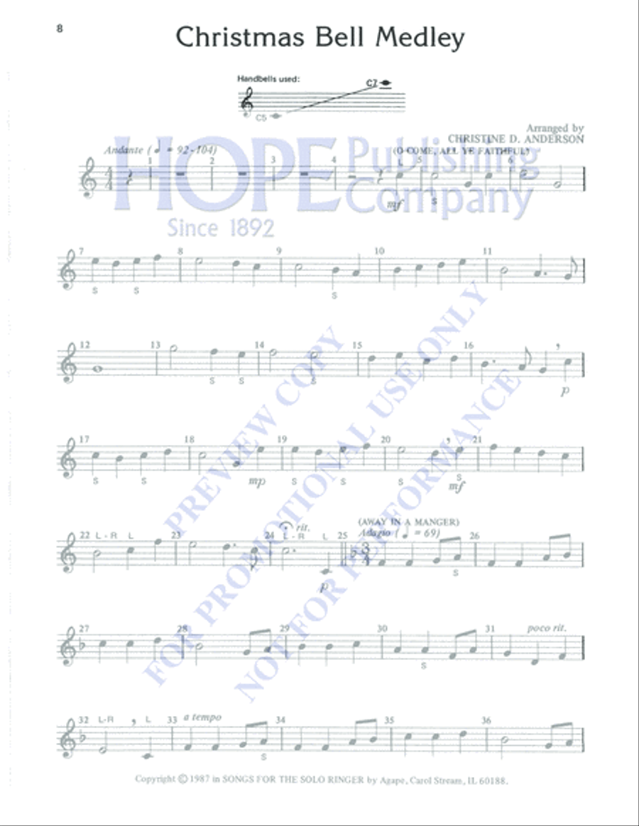 Songs for the Solo Ringer, Vol. 1 Percussion scores gallery preview page 12