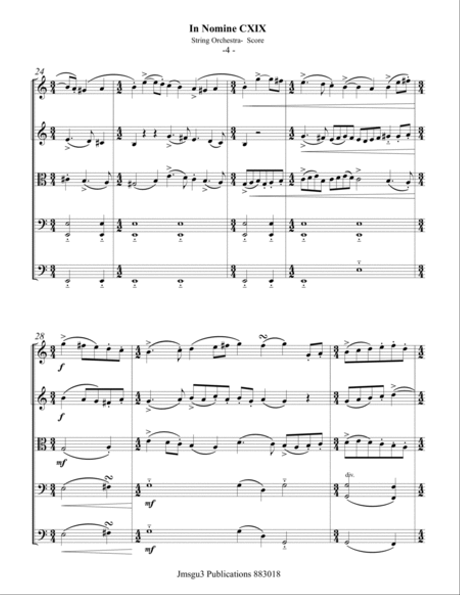 Bull: In Nomine CXIX for String Orchestra String Orchestra scores gallery preview page 4