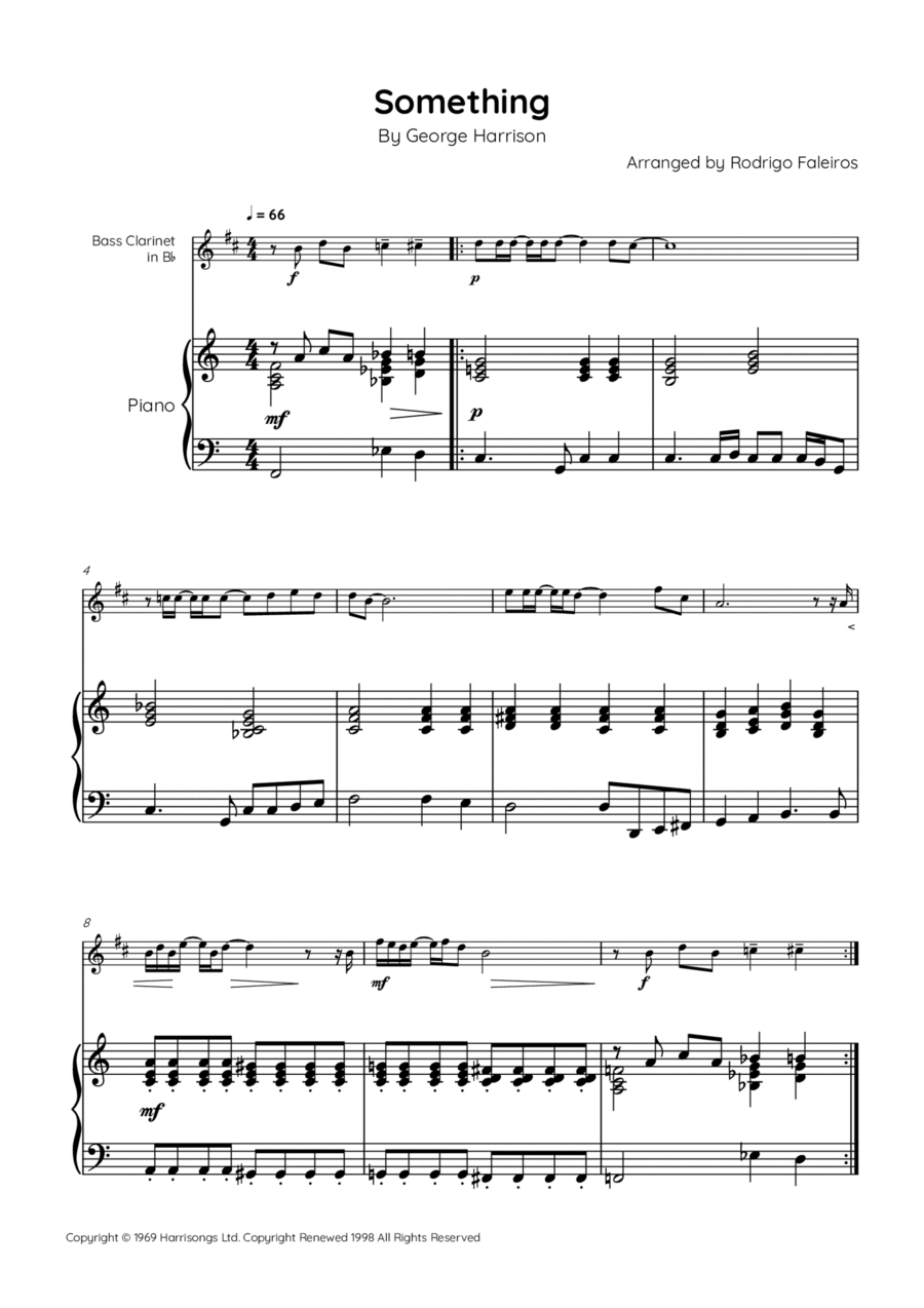 Something Something Bass Clarinet scores gallery preview page 1