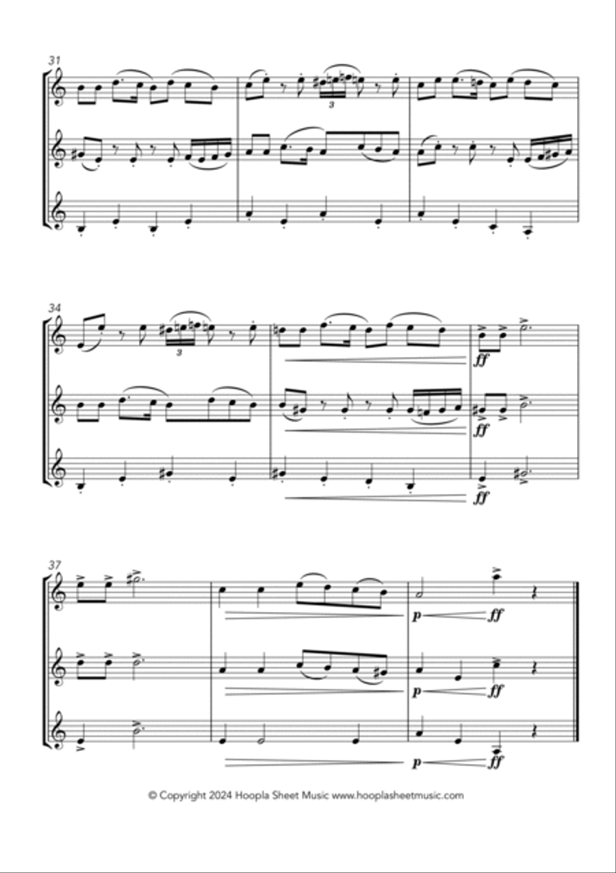 Hava Nagila Hava Nagila String Trio scores gallery preview page 4
