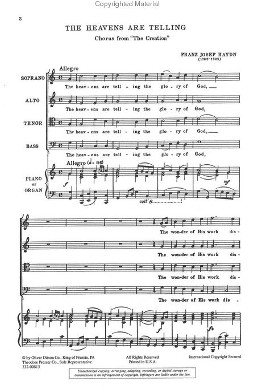 The Heavens Are Telling The Heavens Are Telling 4-Part scores gallery preview page 2