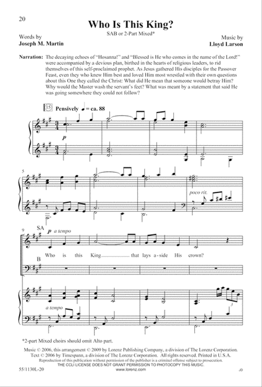 Journey to the Cross 3-Part scores gallery preview page 21