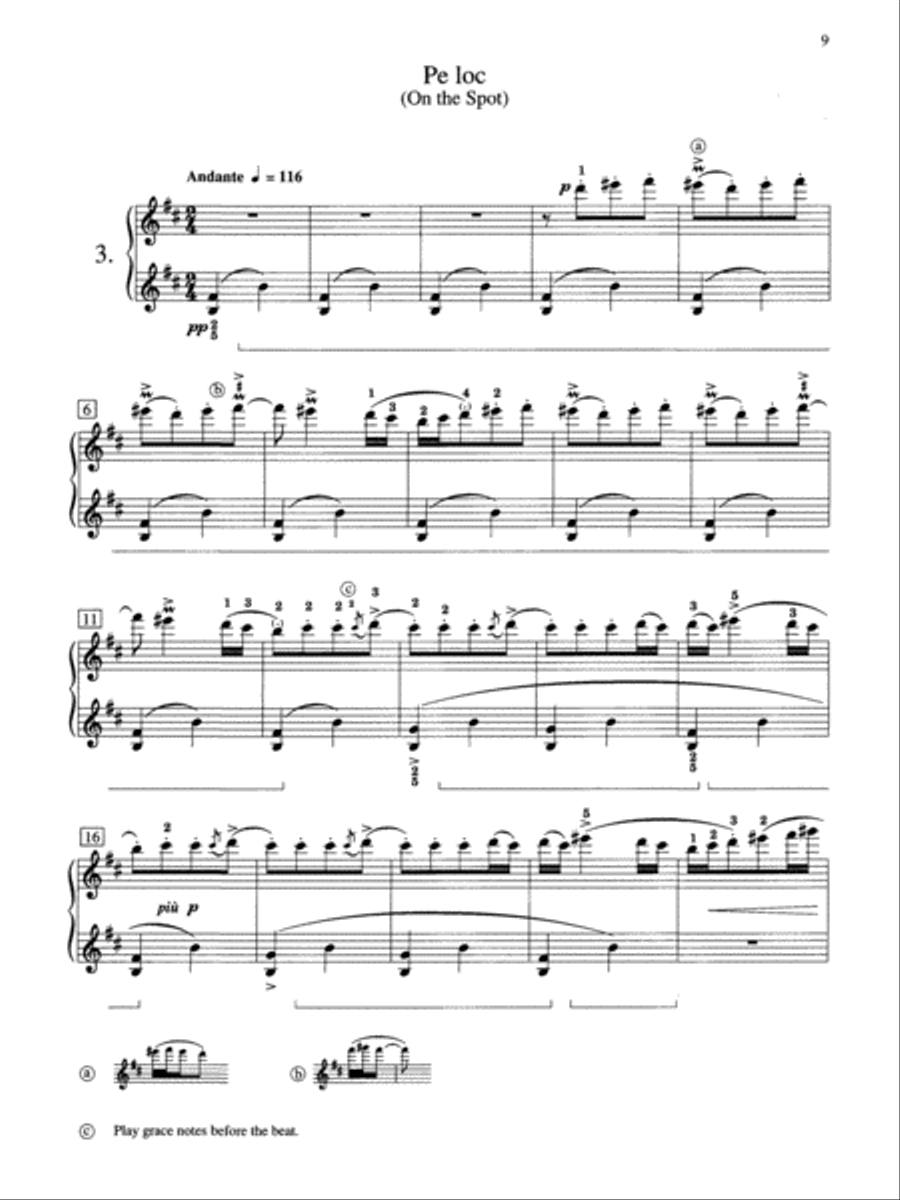 Bartók -- Romanian Folk Dances, Sz. 56 for the Piano Piano Solo scores gallery preview page 3