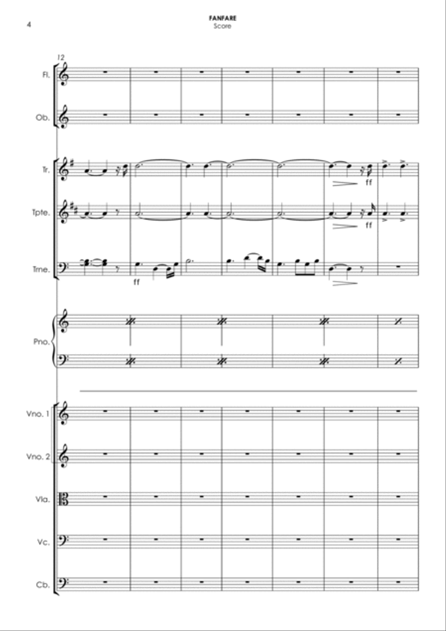 Fanfare (Italian Capriccio) - in C Chamber Orchestra scores gallery preview page 4