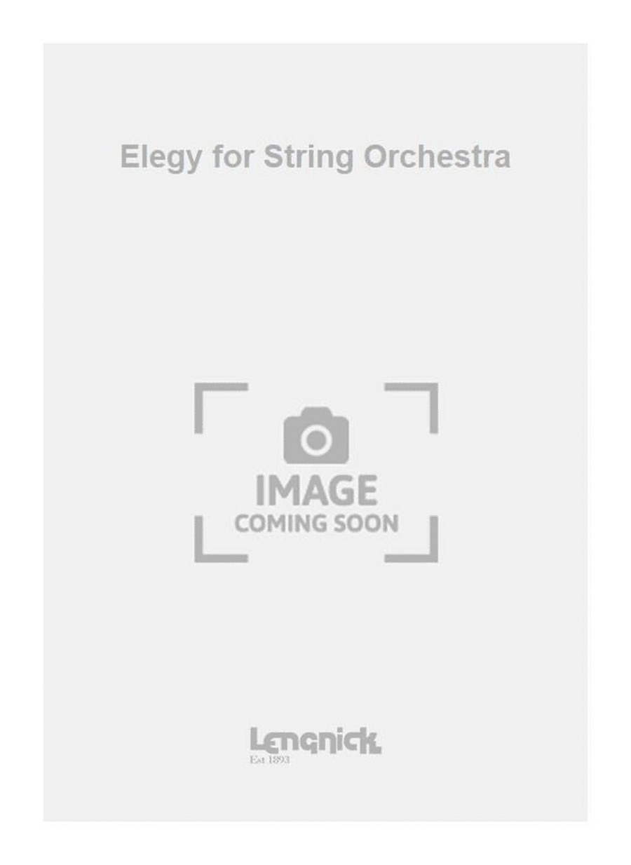 Elegy for String Orchestra