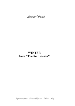 Book cover for WINTER (complete) - From "The four season" by Vivaldi - For Violin Solo, String Orchestra and Harpsc