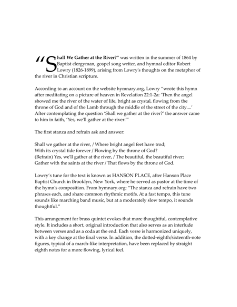 Shall We Gather at the River? - brass quintet Brass Quintet scores gallery preview page 2
