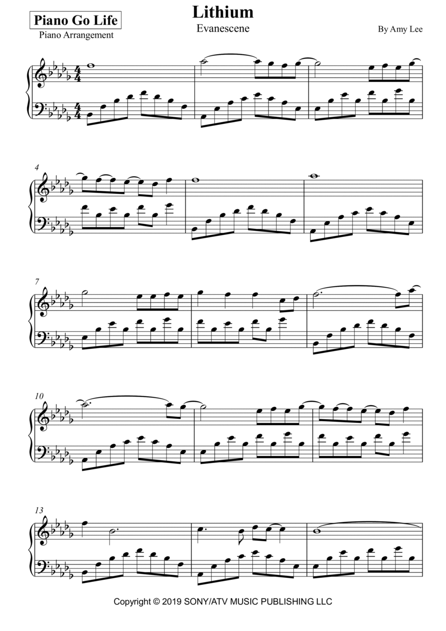 Evanescence piano store