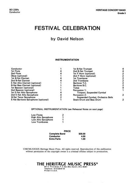 Festival Celebration Condensed Score