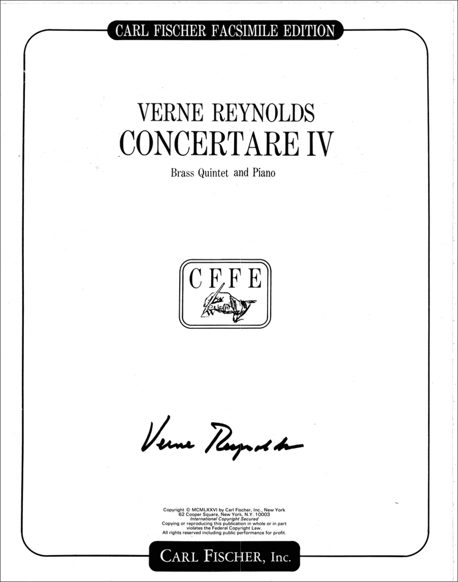 Concertare IV Horn scores gallery preview page 1