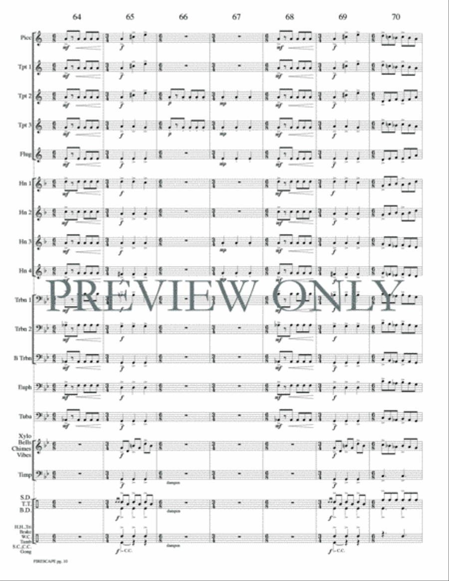 Firescape Small Ensemble scores gallery preview page 12