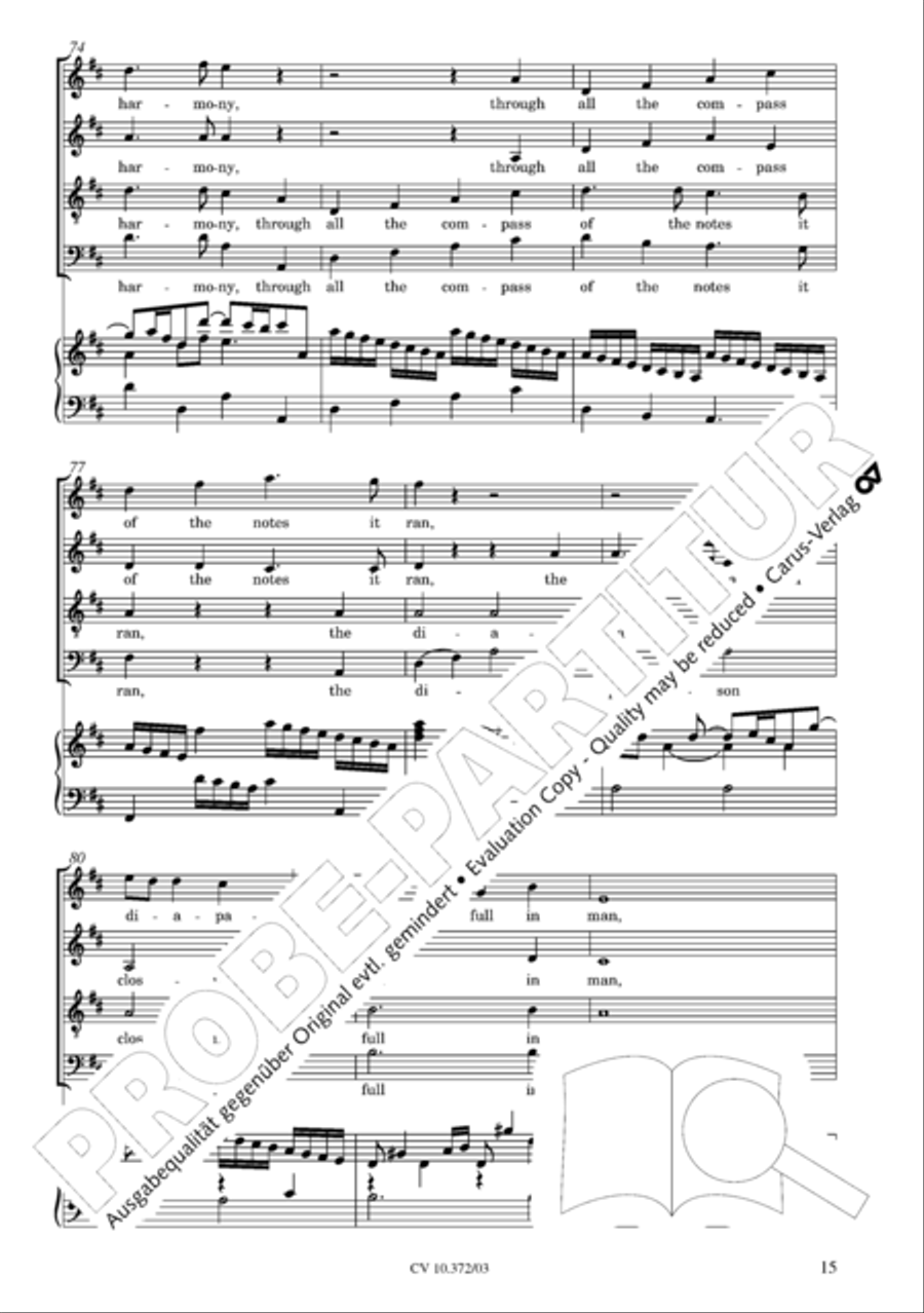 Ode for St. Cecilias Day 4-Part scores gallery preview page 16