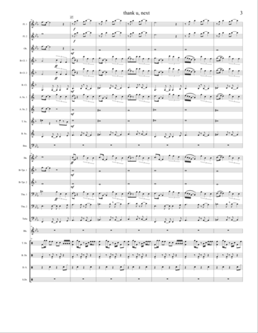 Thank U, Next Marching Band scores gallery preview page 3