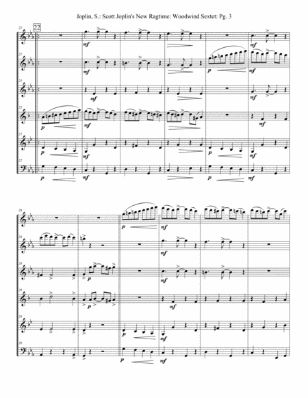 Scott Joplin's New Ragtime (Woodwind Sextet) image number null