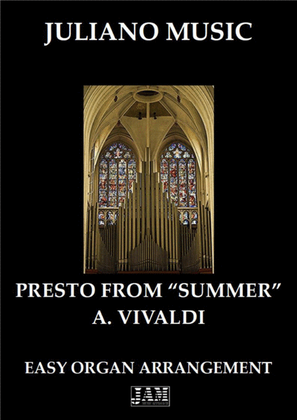 Book cover for PRESTO FROM "SUMMER" (EASY ORGAN) - A. VIVALDI