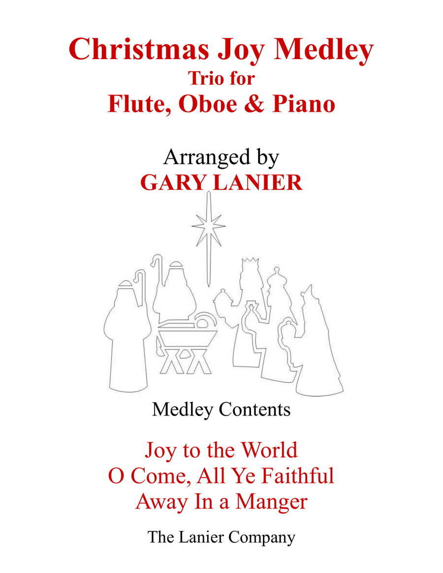 Book cover for CHRISTMAS JOY MEDLEY (Trio – Flute, Oboe & Piano with Parts)