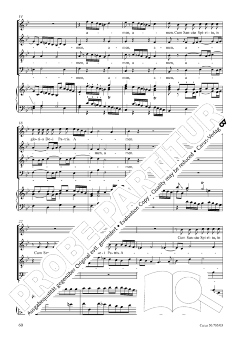 Missa in g. Hasse-Werkausgabe IV/3 4-Part scores gallery preview page 69