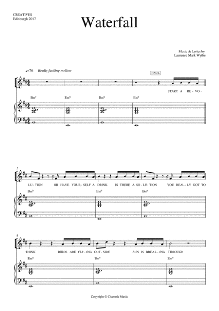 Waterfall (from CREATIVES) Voice scores gallery preview page 1