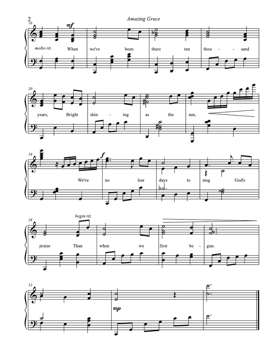 Funeral Hymn Collection Piano, Vocal scores gallery preview page 2