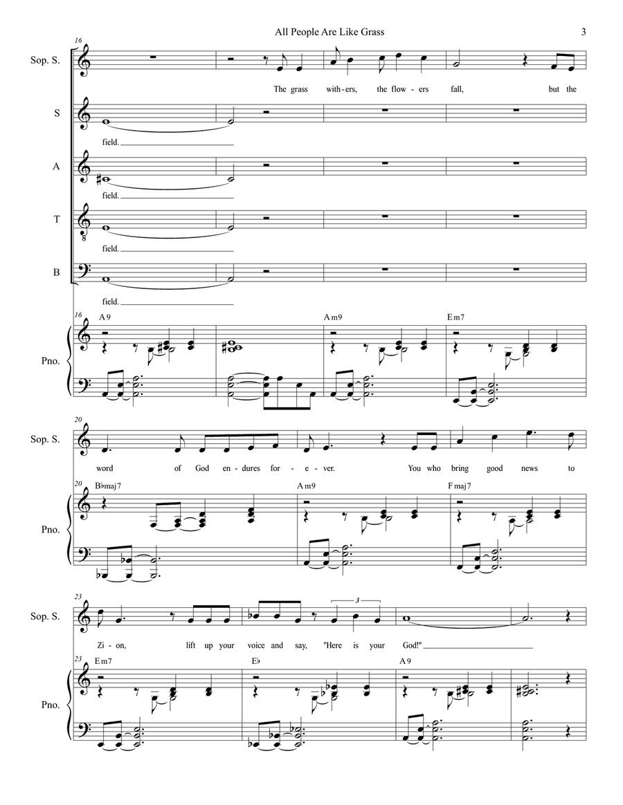 All People Are Like Grass 4-Part scores gallery preview page 3