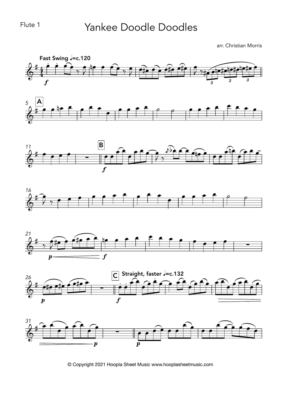 Yankee Doodle Doodles Yankee Doodle Doodles Flute Duet scores gallery preview page 4