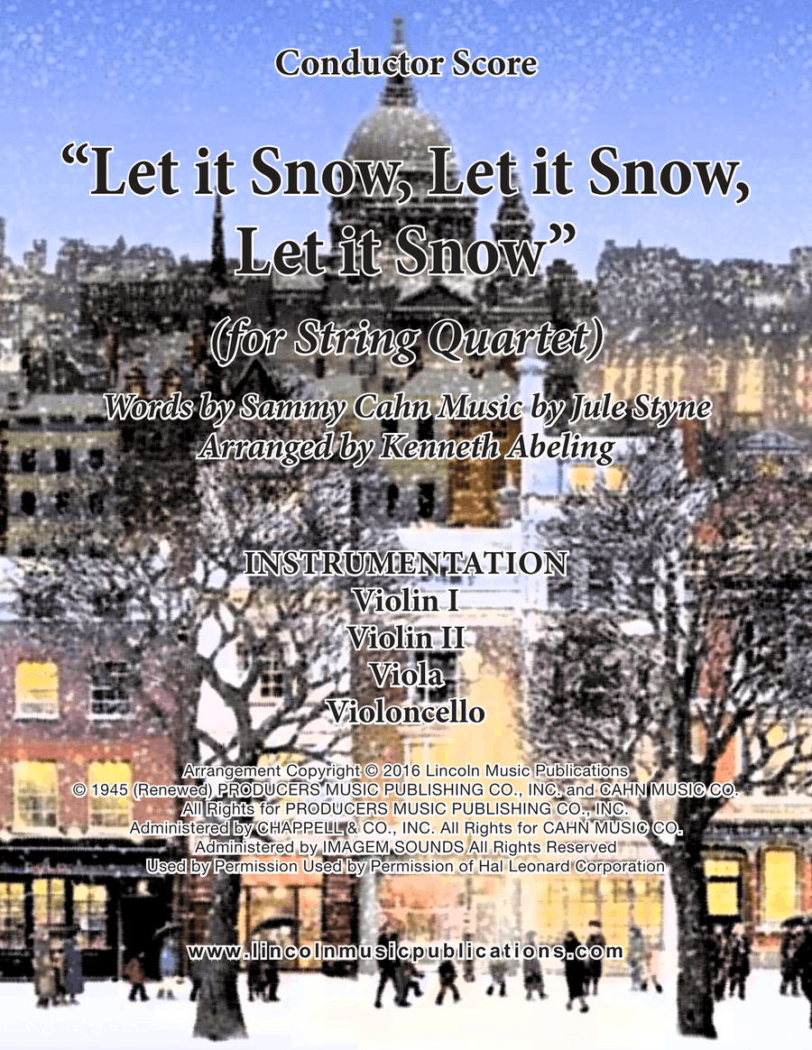 Let It Snow! Let It Snow! Let It Snow! String Quartet scores gallery preview page 1