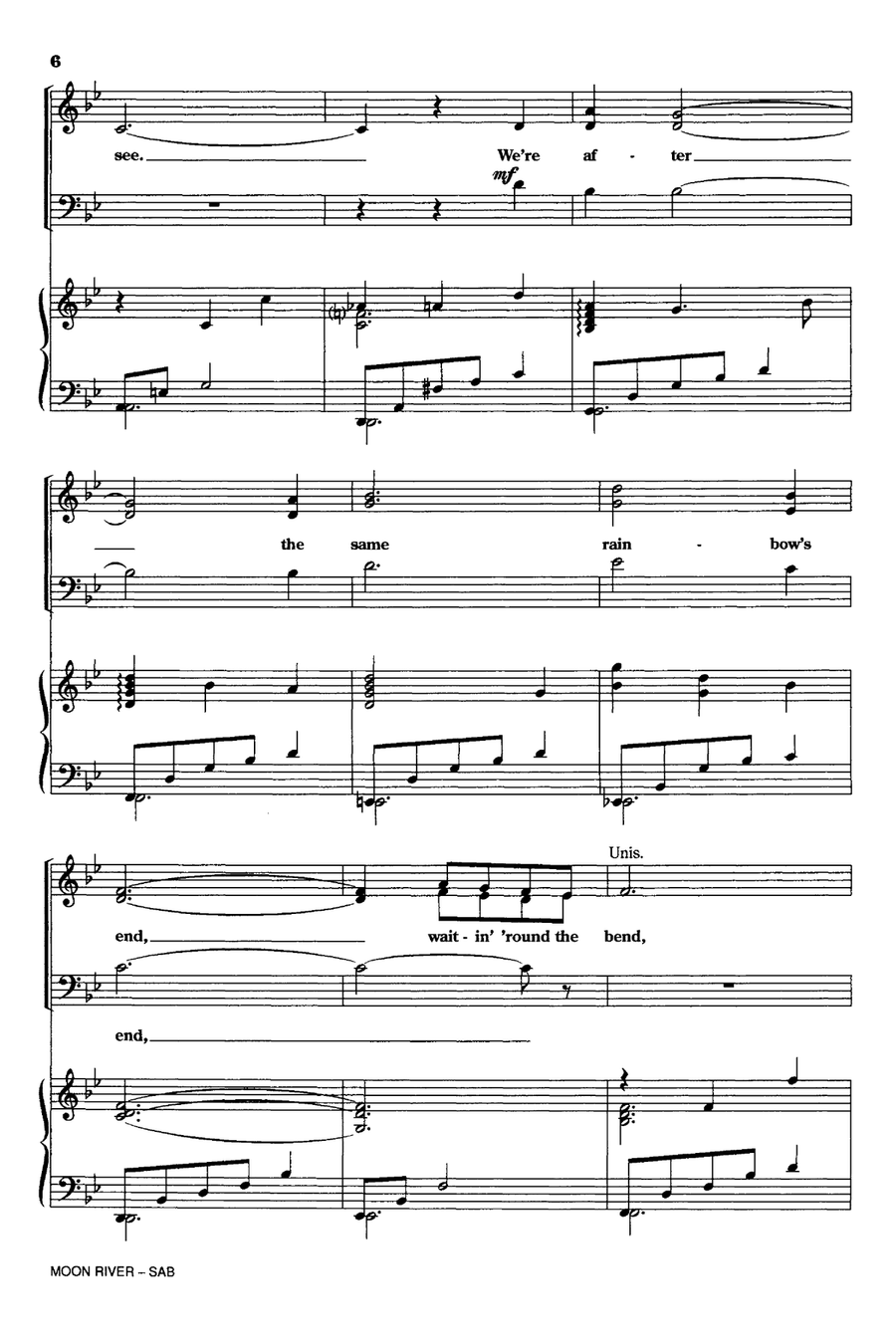 Moon River 3-Part scores gallery preview page 4