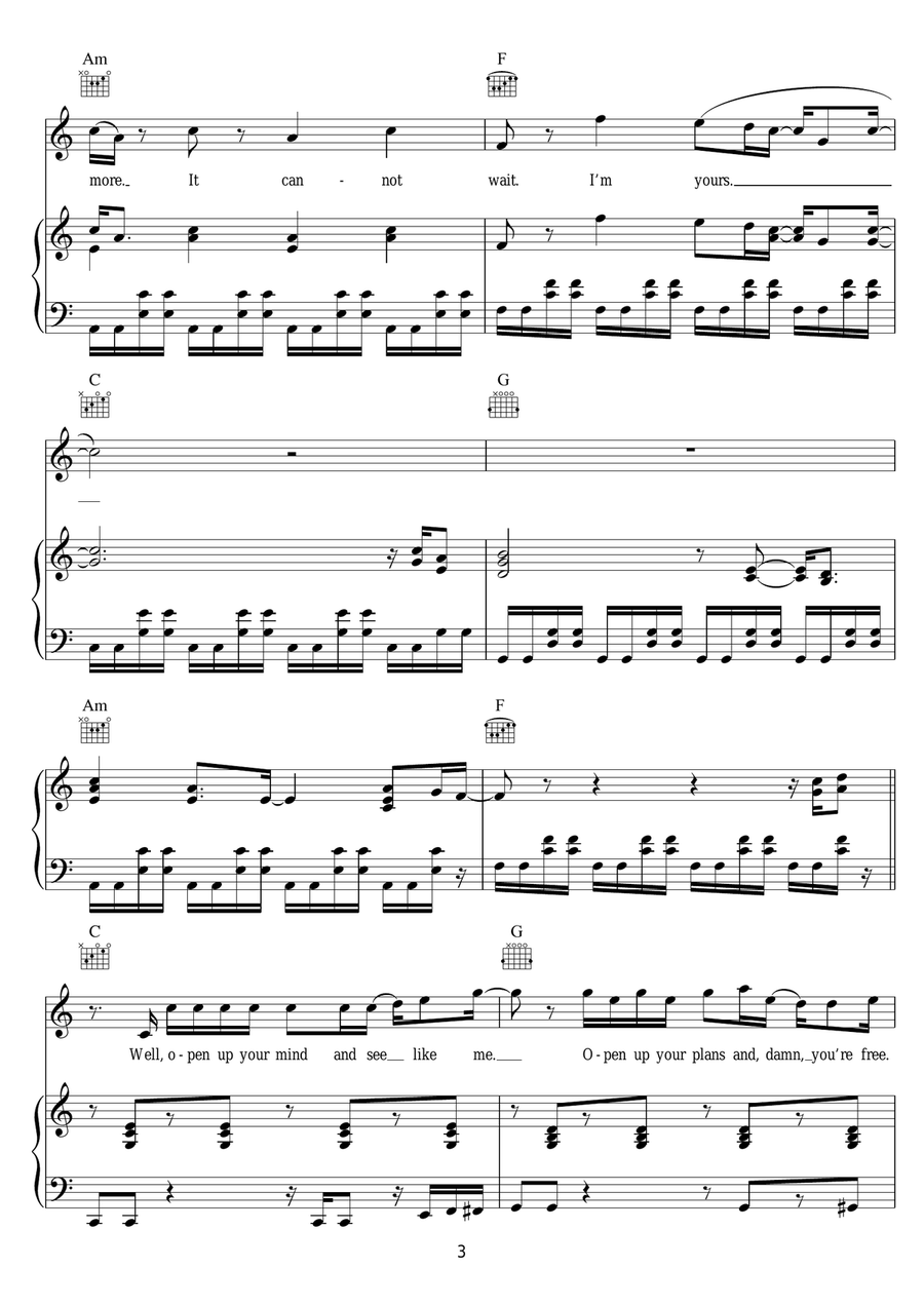 I'm Yours Acoustic Guitar scores gallery preview page 3