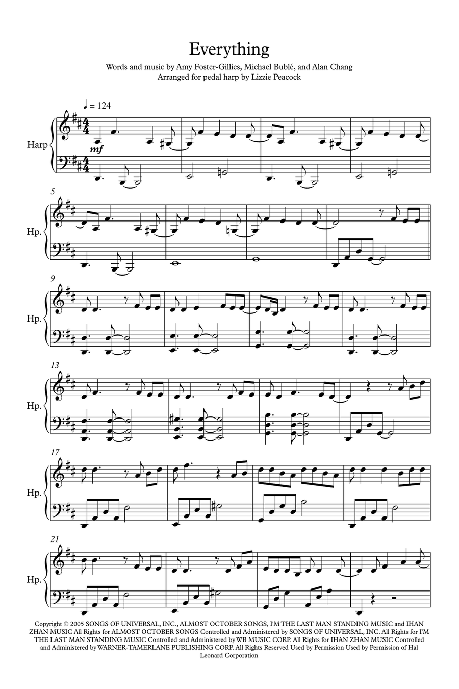 Everything Harp scores gallery preview page 1