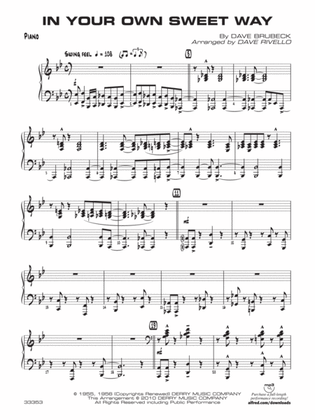 In Your Own Sweet Way: Piano Accompaniment