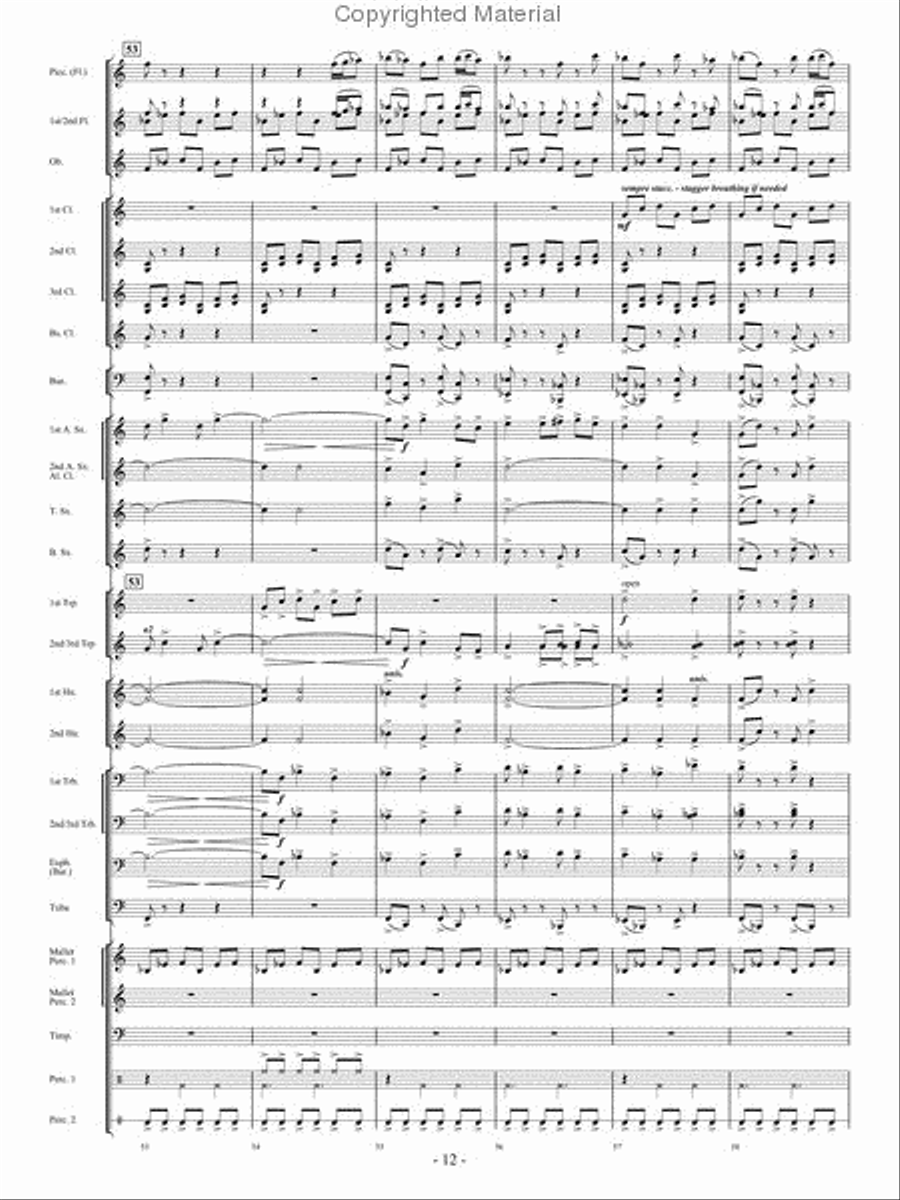 Beyond the Breaking Tides Concert Band scores gallery preview page 11
