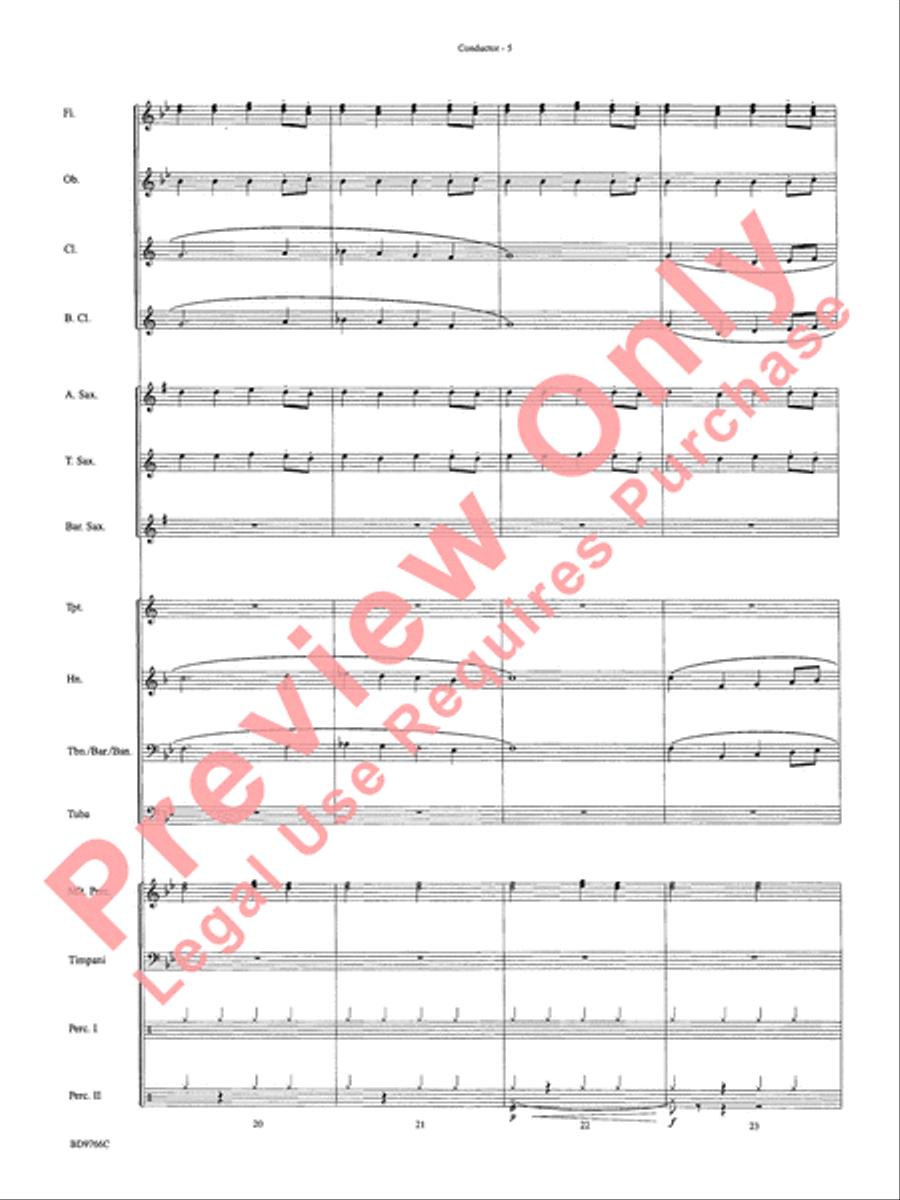 Glorioso (A Fanfare and Procession for Band) Concert Band scores gallery preview page 8