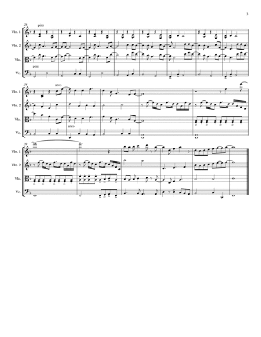 I Will String Quartet scores gallery preview page 3