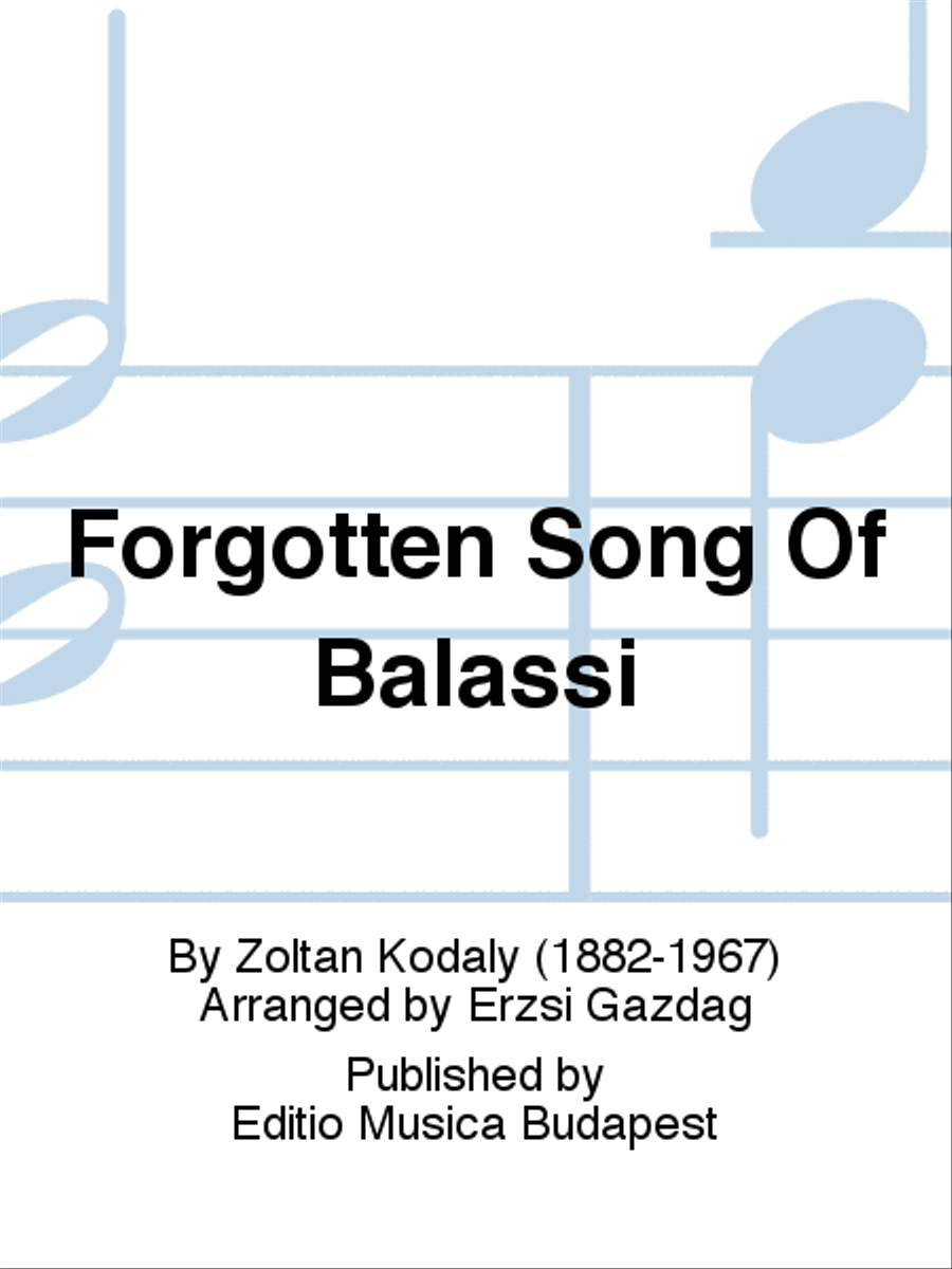 Forgotten Song Of Balassi