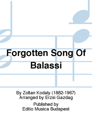 Forgotten Song Of Balassi