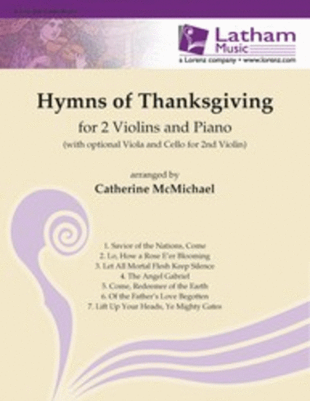 Hymns of Thanksgiving for 2 Violins and Piano image number null