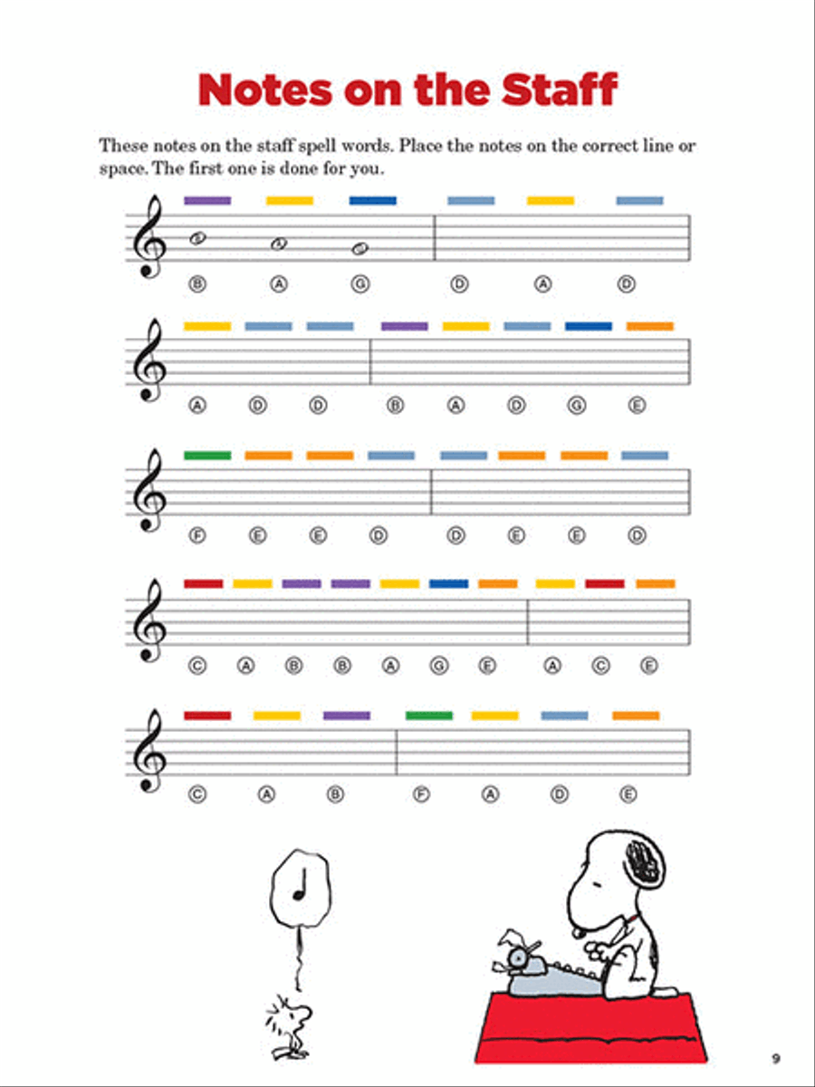 The Peanuts Music Activity Book Activity Books scores gallery preview page 4