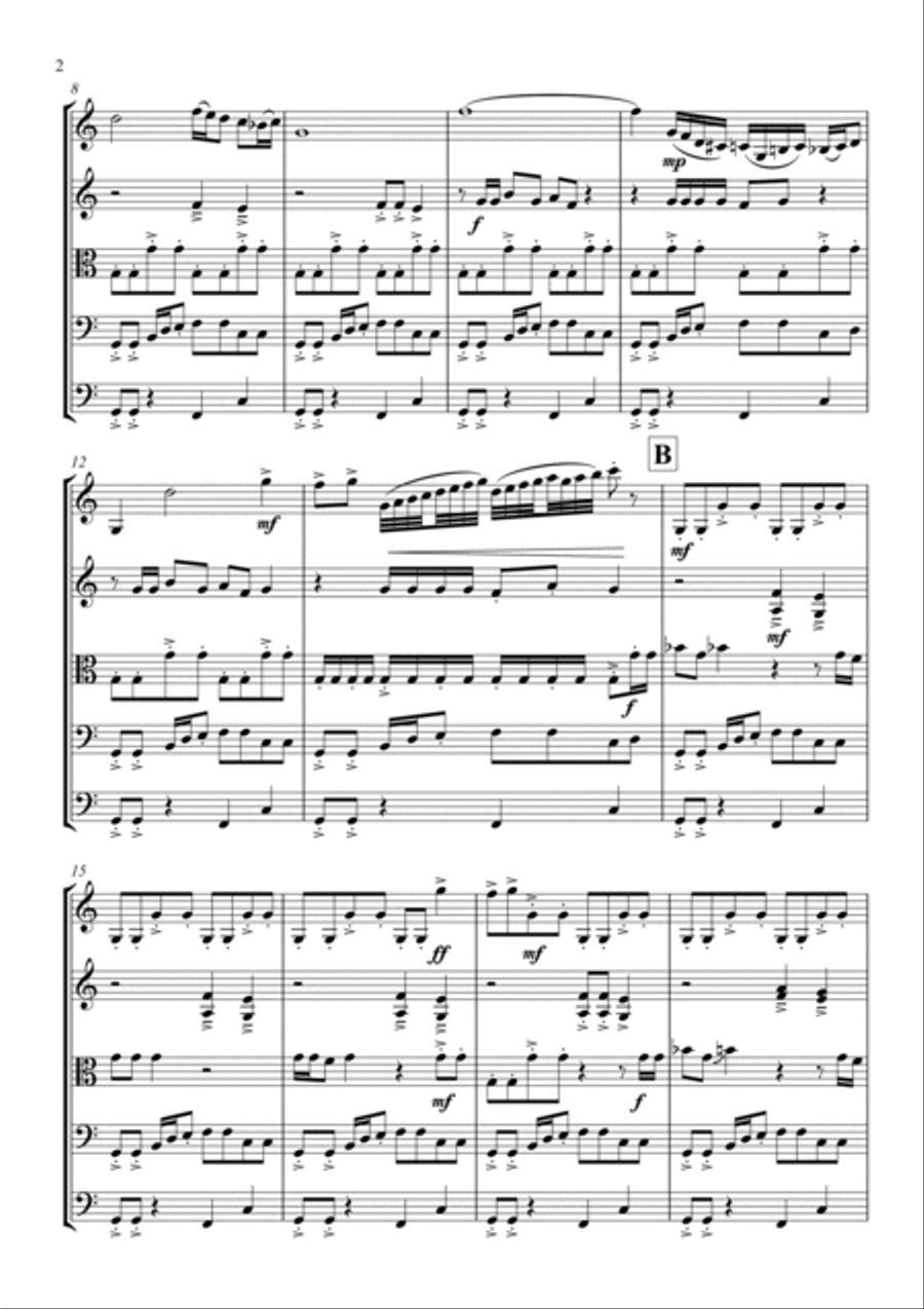 Ghostbusters String Quintet scores gallery preview page 5