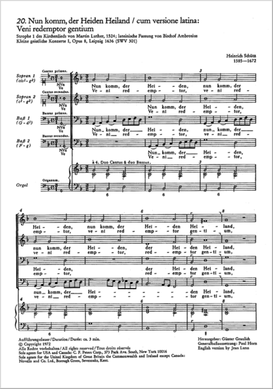 Now come, the nation's Saviour (Nun komm, der Heiden Heiland) Voice scores gallery preview page 10