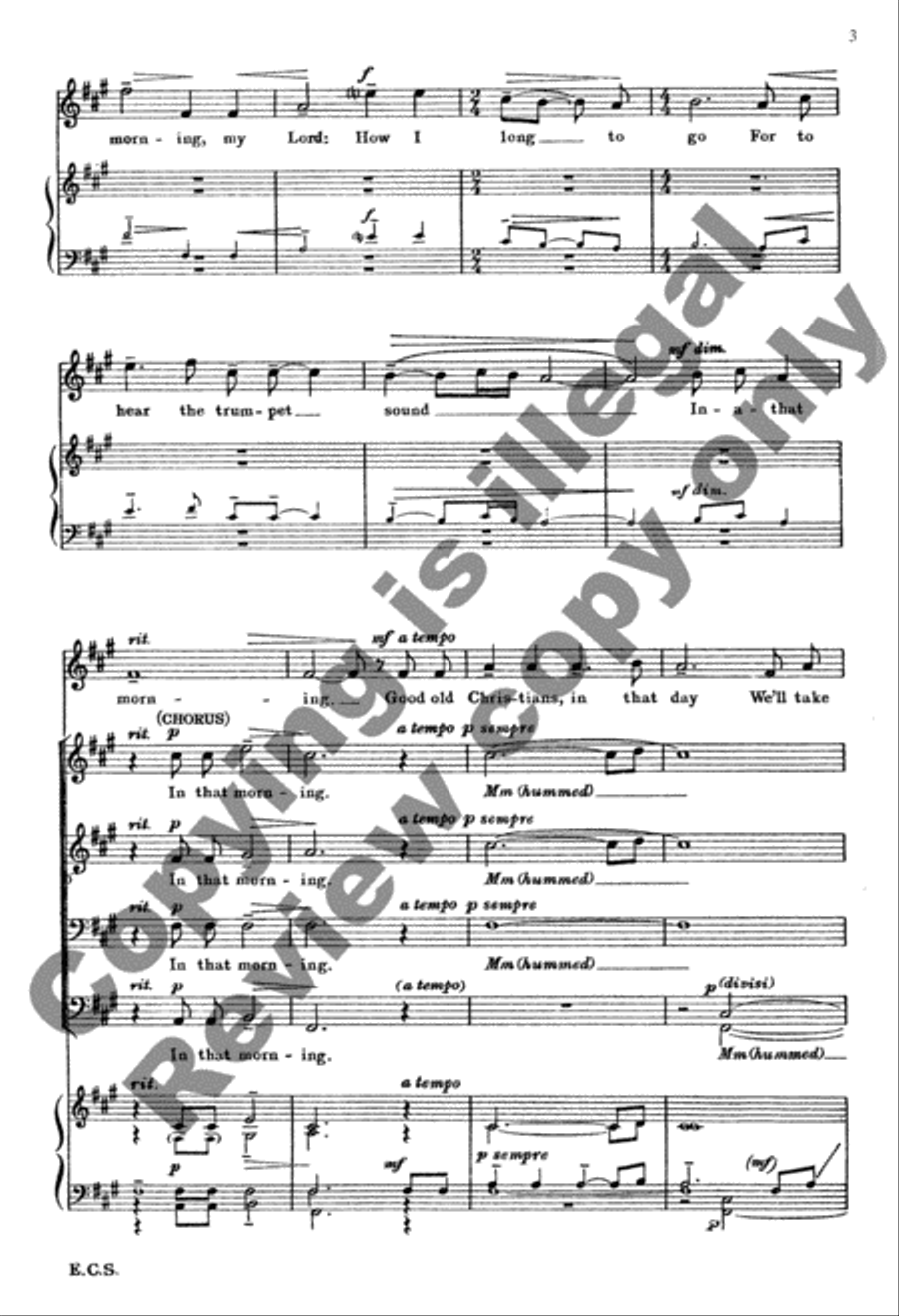 You May Bury Me in the East TTBB scores gallery preview page 7