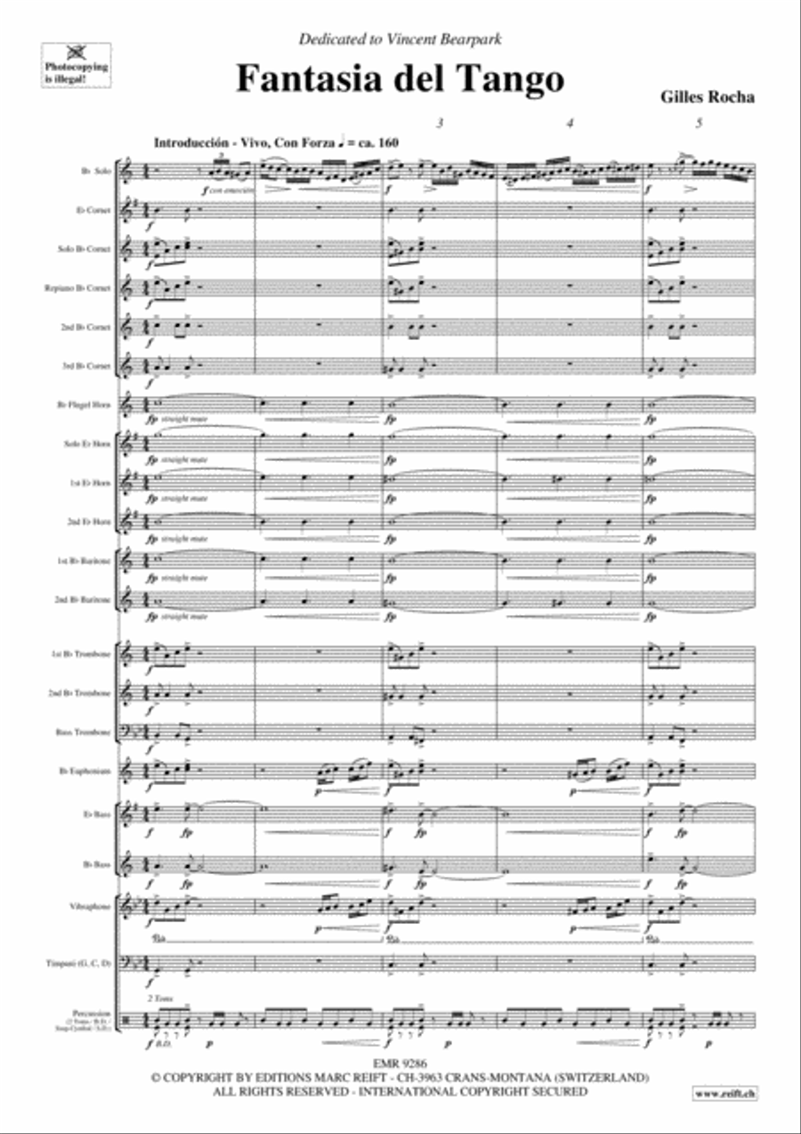 Fantasia del Tango Brass Band scores gallery preview page 3