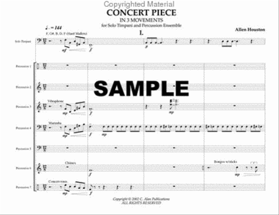 Concert Piece for Timpani & Percussion Ensemble Percussion Ensemble scores gallery preview page 2