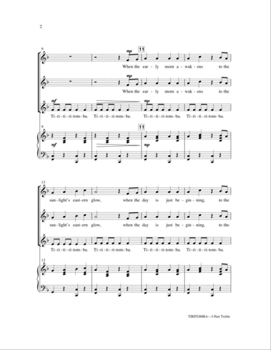 Tiritomba Tiritomba 3-Part scores gallery preview page 2